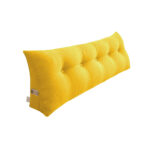 SOGA 100cm Yellow Triangular Wedge Bed Pillow Headboard Backrest Bedside Tatami Cushion Home Decor