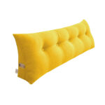SOGA 150cm Yellow Triangular Wedge Bed Pillow Headboard Backrest Bedside Tatami Cushion Home Decor