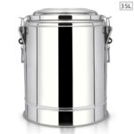 SOGA 35L Stainless Steel Insulated Stock Pot Hot & Cold Beverage Container