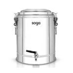 SOGA 40L Stainless Steel Insulated Stock Pot Hot & Cold Beverage Container