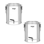 SOGA 2X 50L Stainless Steel Insulated Stock Pot Hot & Cold Beverage Container