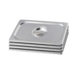 SOGA 4X Gastronorm GN Pan Lid Full Size 1/3 Stainless Steel Tray Top Cover